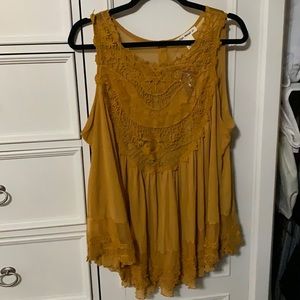 Indigo Thread Co. Crochet & Mesh Sleeveless top